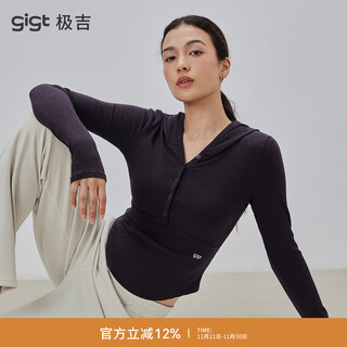 Gigt jiji yoga top women's autumn and winter hooded sports long-sleeved running fitness wear pilates yoga wear
