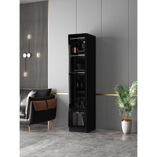 Zhong zhang gui wine cabinet display cabinet home glass wine cabinet living room wall custom light luxury storage cabinet 2025 new sideboard black customization contact customer service