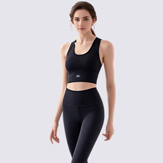 Alo active yoga wear suit high-end professional fitness wear women's pilates sports vest running quick-drying star black m
