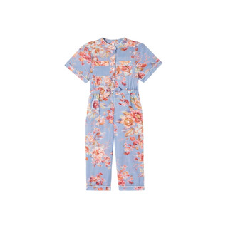 Zimmermann (zimmermann) 26 early spring new products girls girls awaken floral cotton jumpsuit p01124105 blue xxs y 2