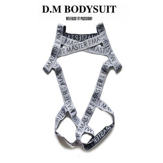 Dm men's jumpsuit thong ring letter shoulder strap sexy sexy ring underwear hollow personality gay lilac m m100-115jin jin is equal to 0.5 kg