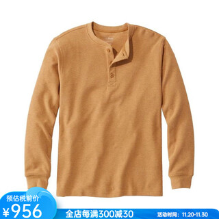 L.l.bean men's t-shirt pure cotton henry collar casual sports fashion versatile pullover bottoming shirt soft ta502224 barley heather s suitable for bust 97-105cm