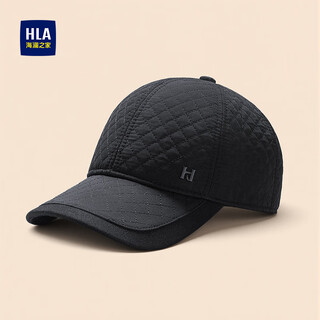 Heilan home baseball cap warm autumn and winter elderly hat ear protection hat sports travel cap fashionable peaked cap for dad black