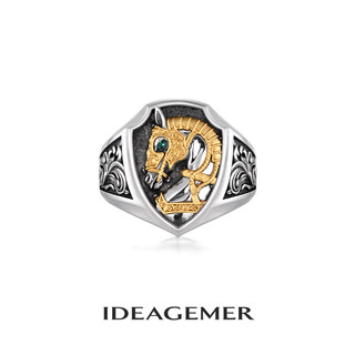 Ideagemer instant success ring for men in the year of the horse and zodiac year, high-end original niche ring as a gift for boyfriend, ghostwriting greeting card - please contact customer service