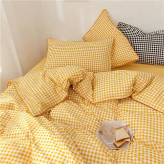 Pure cotton fabric bedding fabric 100% cotton twill baby cotton fabric clearance processing bed sheet quilt cover processing and customization yellow