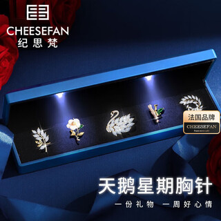 Ji sifan light luxury brooch women's high-end niche jewelry products valentine's day anniversary birthday gift for girlfriend and wife swan week brooch