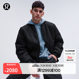 Lululemon丨reversible men's reversible bomber jacket with layer lm4ar4s black l