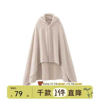 Papa crawling four seasons new baby bath towel cloak hooded bathrobe bath baby blanket plus velvet quilt can be wrapped khaki 80cm 125cm