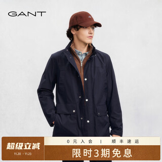 Gant/gant 2025 autumn and winter new men's jacket retro casual versatile work jacket 433-navy blue xl
