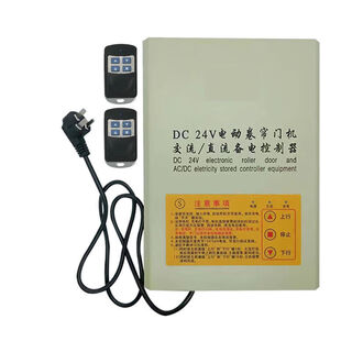 Yingtang dc24v ac and dc rolling door machine power storage power outage electric garage door reserve power rolling shutter door controller luxury version toroidal transformer with battery and 3 metal remote controls