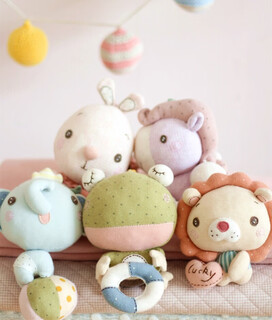 Aileqi handmade pure cotton newborn crib bell music rotating bedside bell fabric baby doll toy diy a type individual doll part (bed hanging)