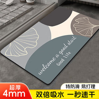 Jianmeijia bathroom floor mat, toilet foot mat, water-absorbent non-slip mat, bathroom toilet door mat, quick-drying 40x60cm