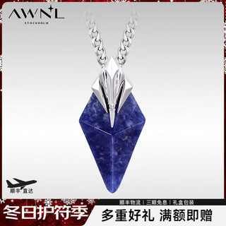 Awnl poseidon trident necklace men's pendant niche light luxury fashion jewelry as a birthday gift for boyfriend trident necklace titanium steel chain 55cm