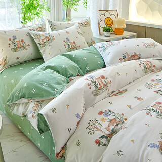 Hongdou home textiles (hodohome) kindergarten three-piece children's quilt cover pure cotton quilt cover baby six-piece quilt bedding set for nap lugang town 100% cotton pad quilt cover 90cm*200cm