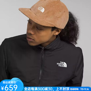 The north face men's and women's baseball caps, warm in autumn and winter, fashionable and versatile, simple logo retro corduroy nf0a7wjq almond butter os-one size fits all, adjustable