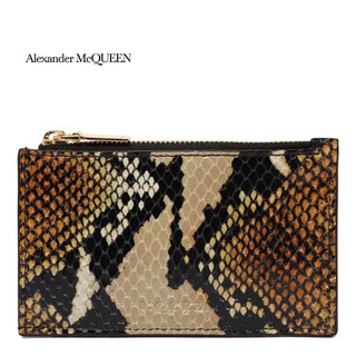 Alexander mcqueen co luxury women's printed zipper card holder multi one size