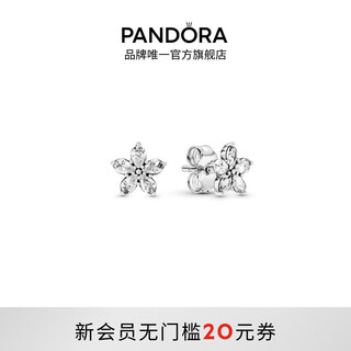 Pandora sparkling snowflake earrings 925 silver star inlaid design high fashion birthday gift for girlfriend one size 1