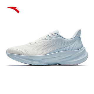Anta women's shoes sports shoes stinger 7 shock absorbing rebound mesh running shoes new outdoor lightweight casual skipping shoes women ivory white/aqua sky blue/mist purple 39