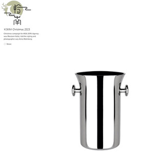 Kaooseen japan imported quality ice bucket bar european style stainless steel light luxury ice bucket champagne bucket red wine ice bucket hotel wiener double-layer ice bucket