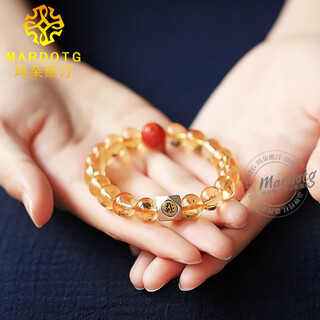 Mardotg brazilian citrine bracelet women's twelve zodiac zodiac buddha crystal beads bracelet birthday gift mahasthamaprapta bodhisattva horse 8