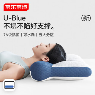 U-blue pillow made in tokyo, neck pillow core, deep sleep cervical spine pillow, type a 45*60*6-12cm