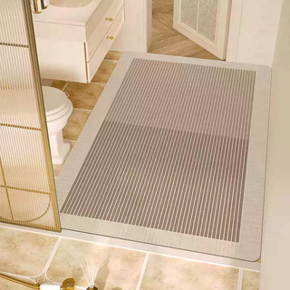 Yusenyi bathroom floor mat diatom mud absorbent wash basin bathroom large size full carpet door anti-type c 100x120cm (for large-size balconies without curling)