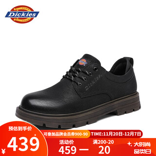 Dickies men's casual shoes workwear business leather shoes men's casual retro british workwear shoes black 40