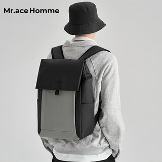 Mr.ace homme korean version female high school college backpack lightweight casual large capacity school bag travel computer backpack men dark carbon gray