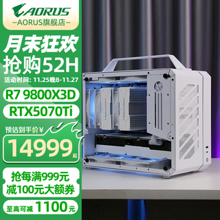 Gigabyte r7 9800x3d/rtx5080/5070ti graphics card desktop assembly computer game small console mechanical master c28 small sugar cube portable mini configuration optional 5 9800x3d/32g/1tb/5070ti