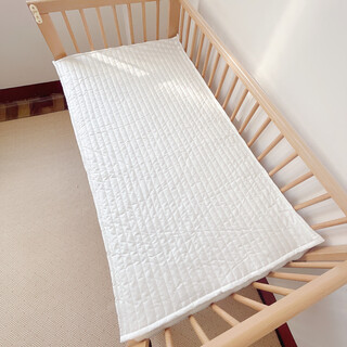 Yusenyi baby cotton bed cover soft quilted children's bed cover kindergarten baby summer blanket class a white vertical strip quilted 120*70 bed cover
