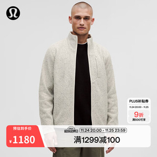 Lululemon丨sojourn men's brushed lined knitted jacket lm3ew9s bone white/bone white m