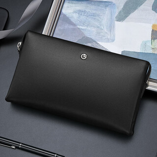 Goldlion handbag gift box large capacity men's bag clutch bag cowhide multi-card slot bag new year's gift