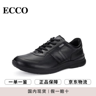 Ecco men's shoes autumn and winter light and comfortable leather shoes waterproof sports business casual shoes owen 511614 domestic spot 01001 black 43
