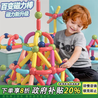 Bruchi magnetic stick children's toys boys 3-6 years old magnetic building blocks educational toys boys magnetic sheet toys 1-3 years old