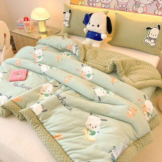 Fantasy cartoon beanie quilt baby velvet quilt blanket beanie velvet small blanket thick plush winter spring and autumn quilt core kappa dog partner skin friendly beanie velvet 120x150cm winter quilt approximately 3jin jin is equal to 0.5kg