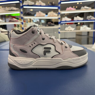 Fila fashionable women's shoes mid-cut plus velvet version of fashionable skateboarding lifestyle shoes t12w542912 t12m542912 t12w542912fms lavender pink 35.5