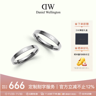 Daniel wellington dw couple ring classic couple ring moonlight silver 52+58 birthday gift for girlfriend dw029+032