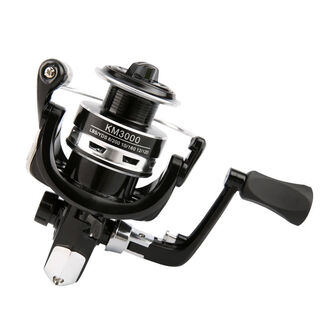 Manying full metal head, spinning wheel, metal line cup, fish wheel, sea rod wheel, metal fishing reel, sea fishing lure wheel, metal head - black and silver 2000 type, free fishing line (2024 upgraded version)