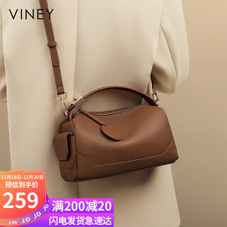 viney牛皮斜挎包包女包大容量单肩手提枕头包生日礼物高级感送女友老婆