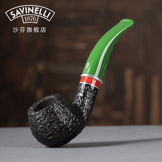 Savinelli italy imported christmas limited edition briar wood pipe men's curved pipe with filter cigarette holder father and elders gift