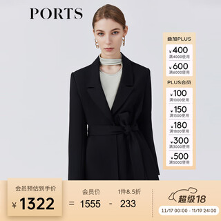 Ports spring and summer new long-sleeved long suit lm8j031kwb029 black stripe regular xl (10)