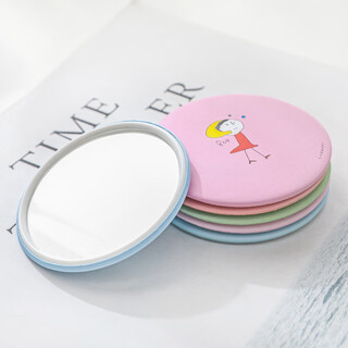 Portable mirror cartoon mini student portable folding double-sided pattern small mirror new handheld makeup mirror cartoon makeup mirror 1