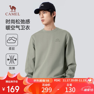 Мужская толстовка camel (camel) на осень и зиму, слегка широкий утолщенный теплый пуловер с круглым вырезом, модный тренд с длинным рукавом m34caqn606