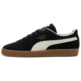 Puma (puma) suede terrace comfortable and fashionable thin-soled wear-resistant low-cut sneakers for men and women, black and white, black and white 35.5