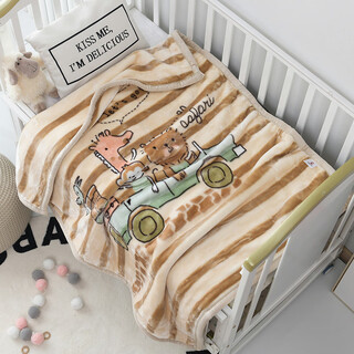 Fantasy children's baby blanket small quilt double-layer thickened autumn and winter baby kindergarten nap coral velvet blanket cute pet paradise 100x130cm double-layer thickened approximately 1.8 jin jin is equal to 0.5 kg