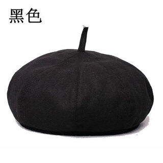 Fangtou pumpkin hat for middle-aged men, beret octagonal hat, doctor's hat, pumpkin hat for men, middle-aged and elderly hats, black woolen s small size (55-56)