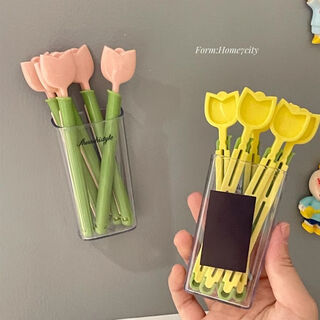 Fantasy sealing clip sealing clip magnetic suction set can adsorb refrigerator convenient small clip tulip sealing clip 10 pack with magnetic suction box