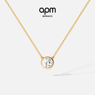 Apm monaco new product eclat adjustable necklace simple fashion design circle jewelry gift sweater chain gold
