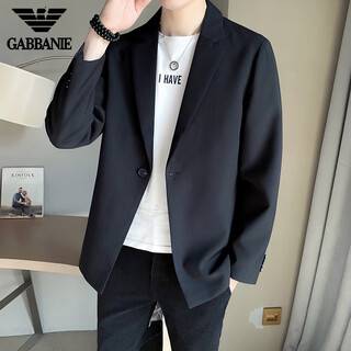 Ax armani's new light luxury handsome suit men's spring business casual suit jacket korean style trendy single suit gam-k055 solid color single button small suit black m