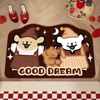 Yusenyi diatom carpet non-slip mud mat bathroom bathroom water floor absorption quick-drying foot mat bathroom toilet small doorway home halloween kitchen house diatom mud 50 pieces 50x80cm